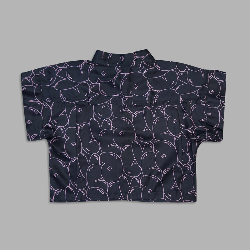 Lovicide Print Crop Shirt