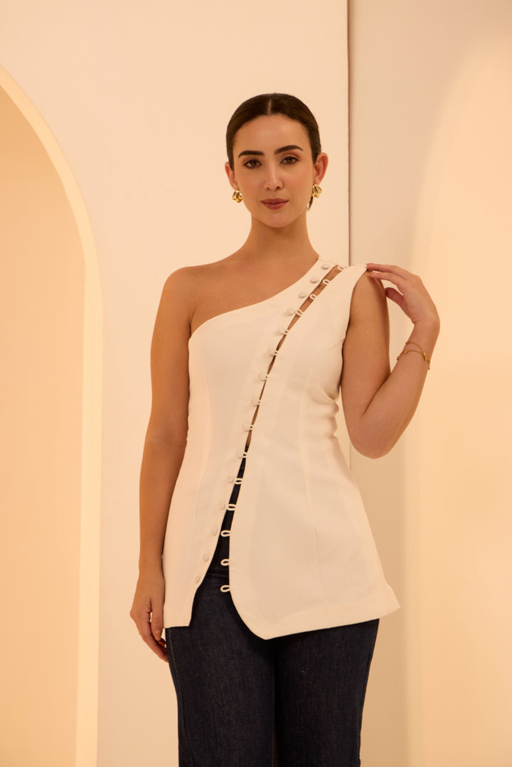 One sided affair top women