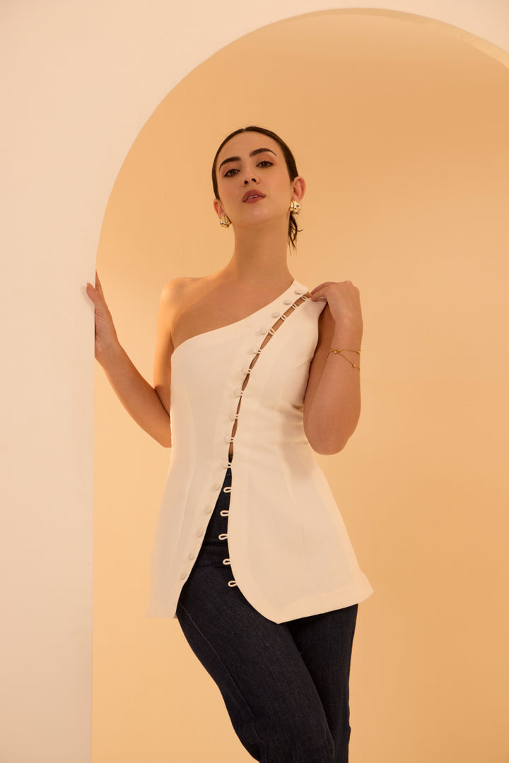 One sided affair top women