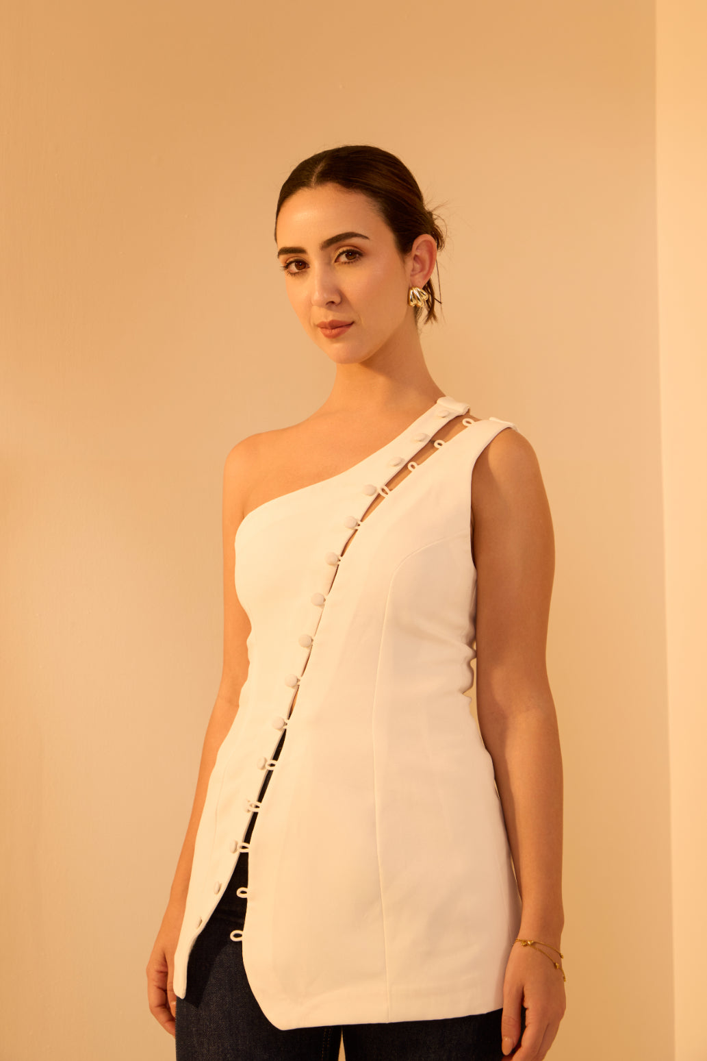 One sided affair top women