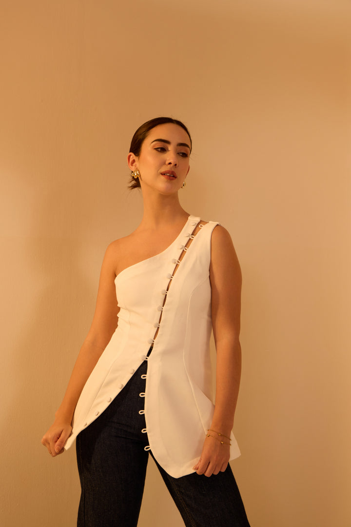 One sided affair top women