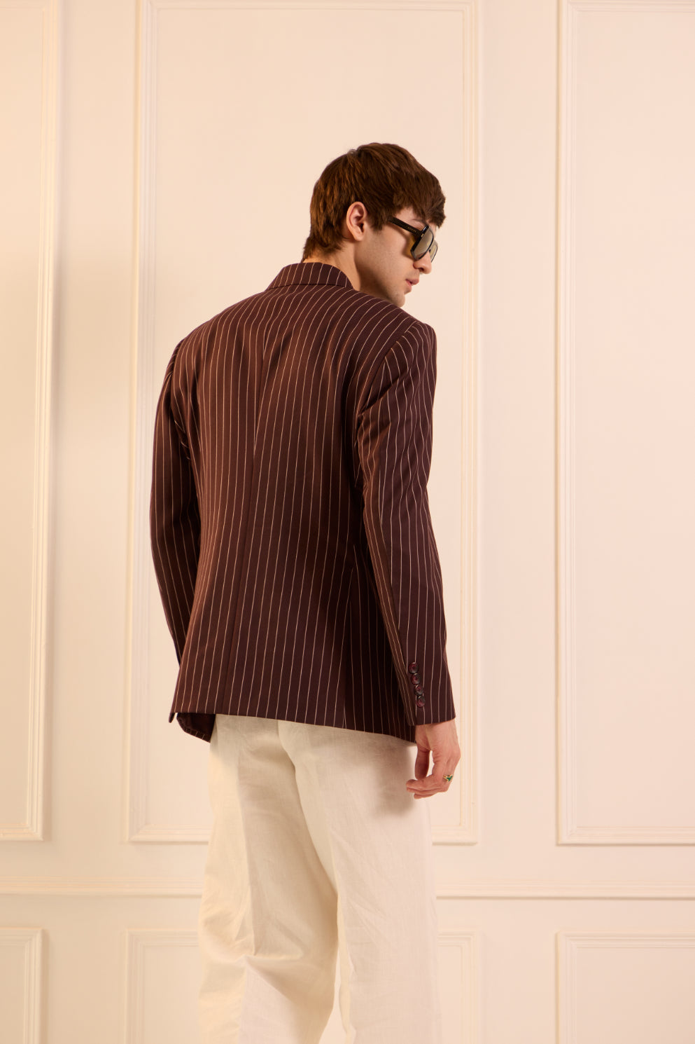 Wine striped affair Blazer