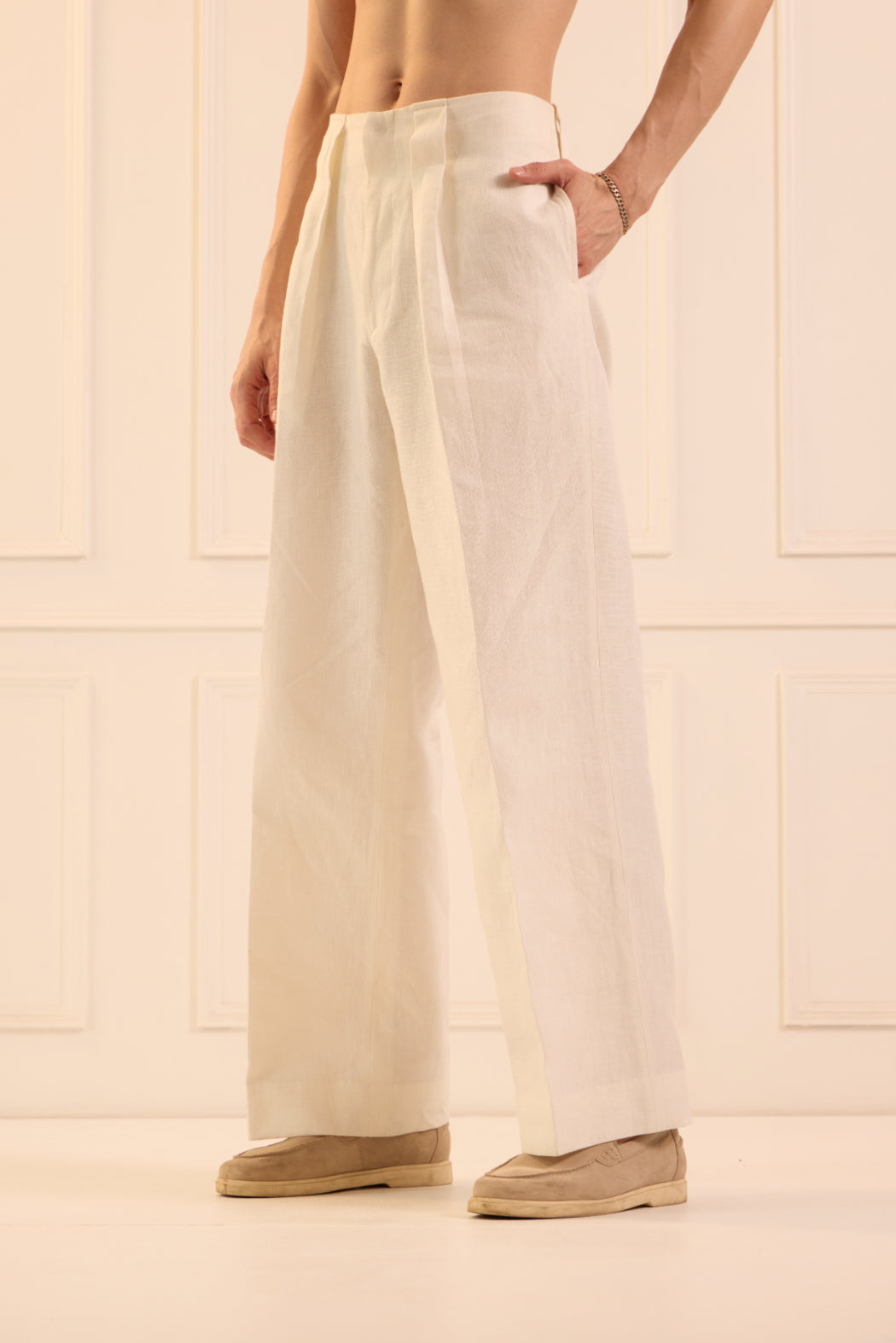 Wine striped affair trousers